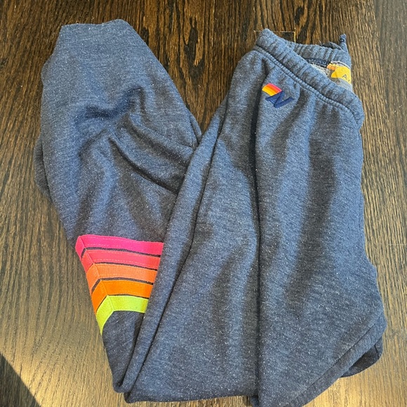 Aviator Nation Other - Aviator Nation black/navy sweatpants with neon leg stripes